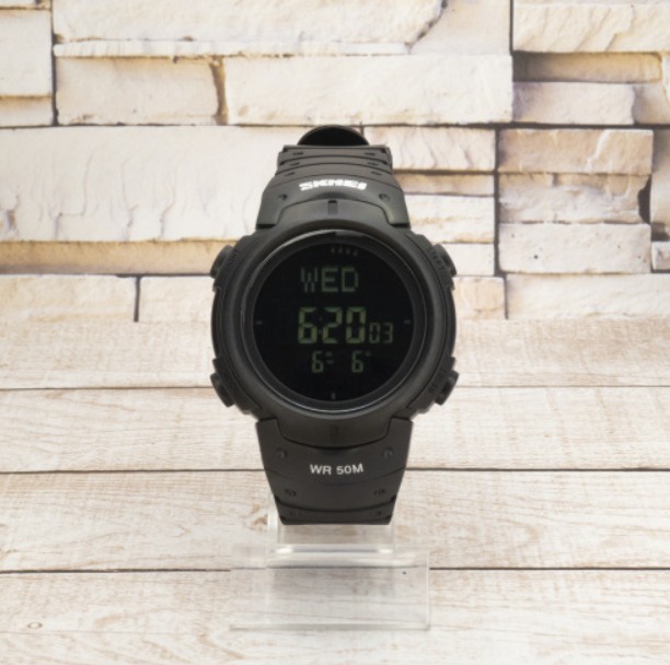 Часы мужские тактические Skmei 1231BK All Black Smart Watch + Compass Фото 2